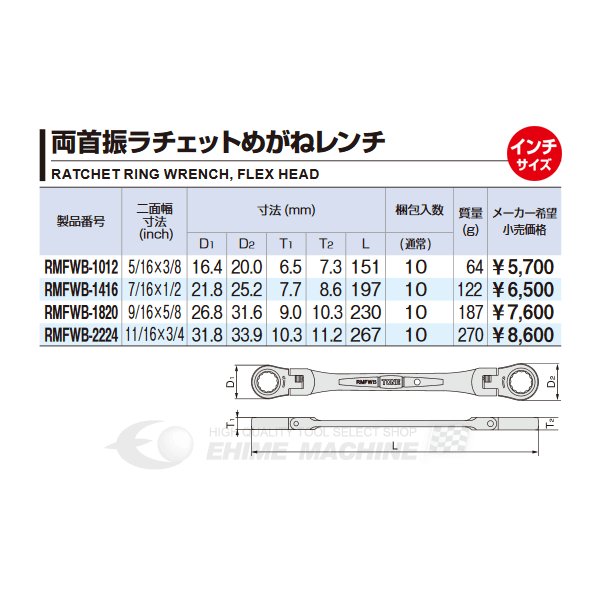トネのラチェットめがねレンチの画像3