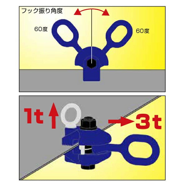 HASCO スイブルクランプA 横引フック付 RP-40A ハスコー 工具 自動車