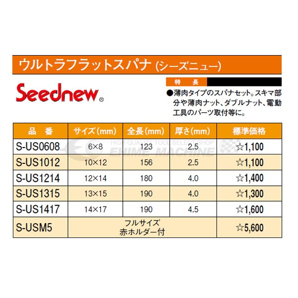 シーズニューのウルトラフラットスパナレンチの画像4