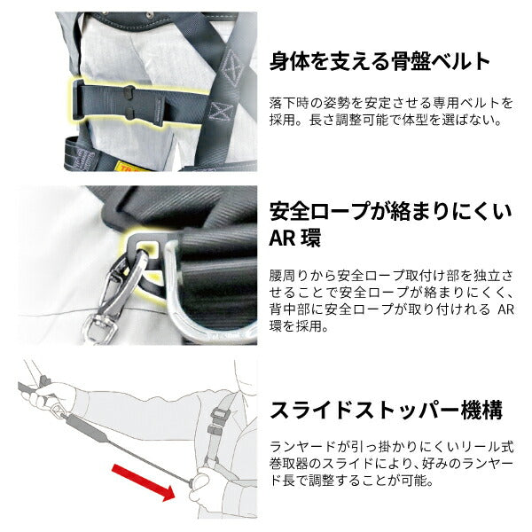 TAJIMA タジマ セグネス 701 (Mサイズ) ランヤード分離型セット