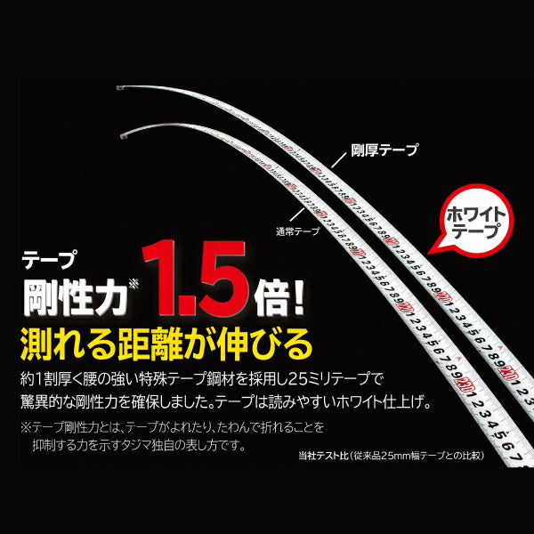 タジマ セフG7ロックマグ爪25 5.0m メートル目盛 黒/白 SFG7LM2550W