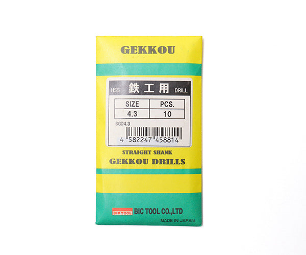 BIC TOOL SGD4.3 鉄工用月光ドリル 10本入 4.3mm