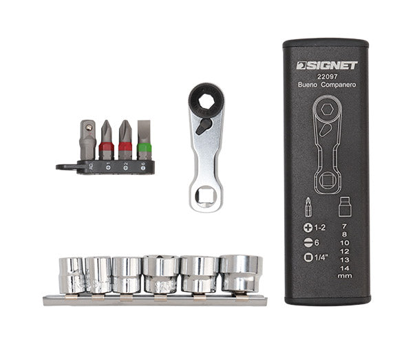 SIGNET シグネット ９点組 バイク整備用工具セット 800S-B002 ツールバッグ付 車載可能 - 1