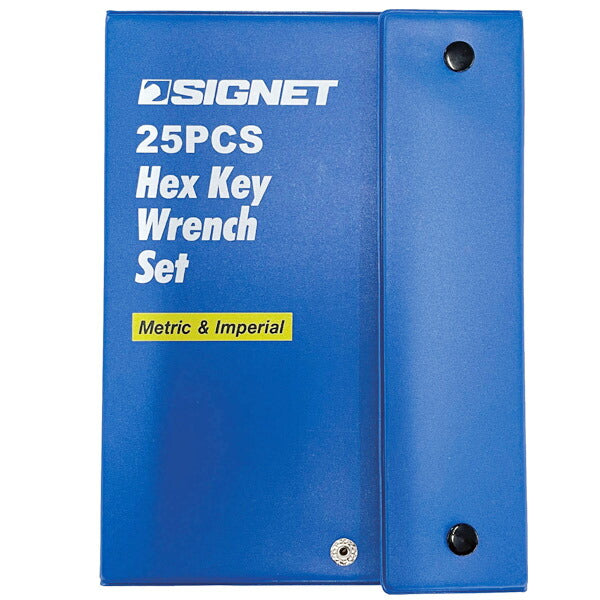 SIGNET 六角レンチセット ミリ/インチ 25本セット ケース付 35065 シグネット 工具セット 六角棒レンチ ケース ホルダー