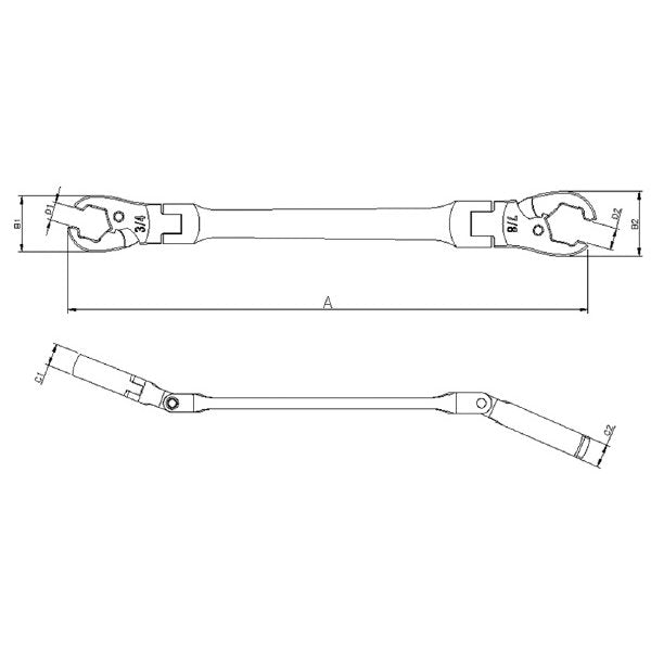 シグネット ラチェットフレックスフレアナットレンチ 19X21mm (38674)(4712818923605) SIGNET
