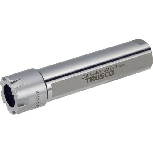 TRUSCO NC旋盤用ストレートシャンクコレットホルダ フラット付キERMコレットホルダSSL型(メトリック) シャンク径20 全長63 ER16用 SSL20ER16M040 トラスコ