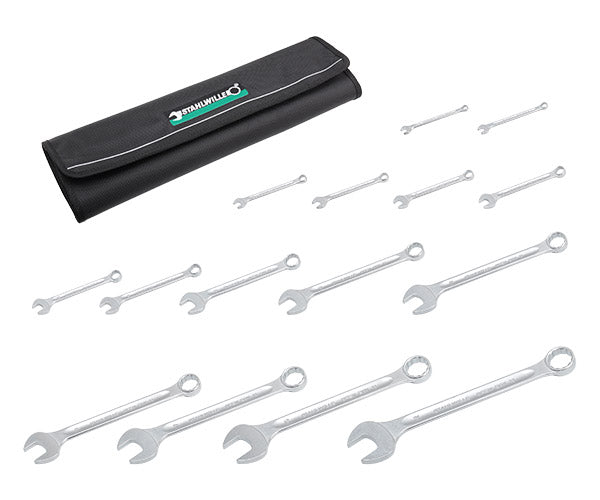 Stahlwille スタビレー 13/15 コンビネーションレンチ１５本セット 日本正規品 スタビレー 15本組 片目片口スパナセット I型 (13/15)(
