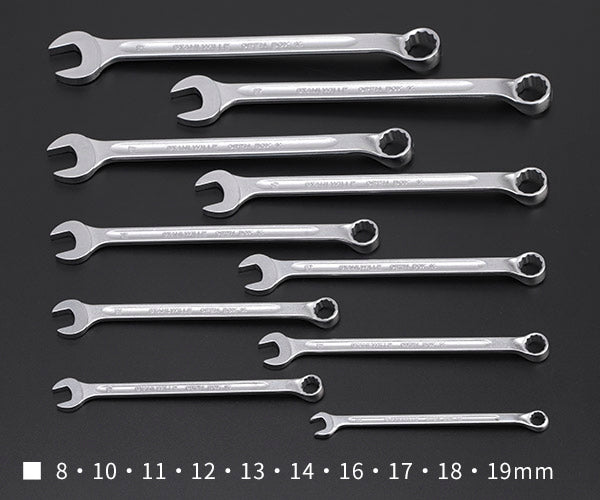 【エクストラセール】日本正規品 スタビレー ロングコンビネーションレンチセット 10本組 8-19mm I型 ASドライブ ケース付 (14/10KT) (4018754095964) STAHLWILLE