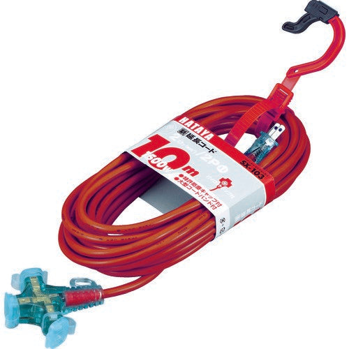HATAYA（ハタヤ） ２Ｐ延長コード １０ｍ レッド
