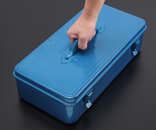 ドラ。。商品　2箱目 TRUSCO トラスコ トランク型工具箱 431x222x162 ブルー TB-412