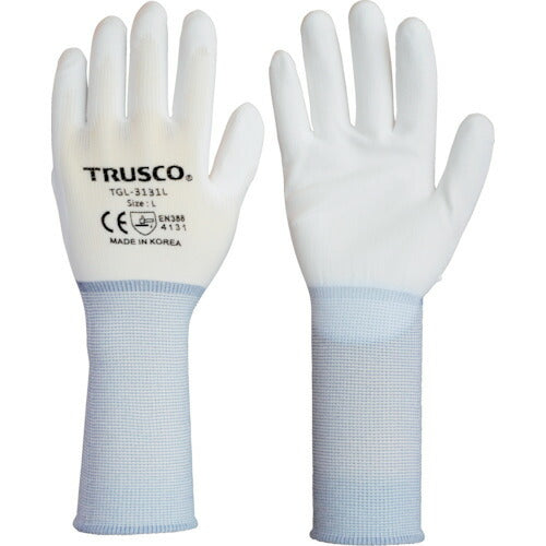 TRUSCO ナイロン手袋PU手ノヒラコートロング(10双入)M TGL3131L10PM トラスコ