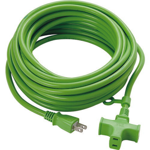 TRUSCO 3個口ソフトタイプ延長コード グリーン TKC15103PSGN トラスコ
