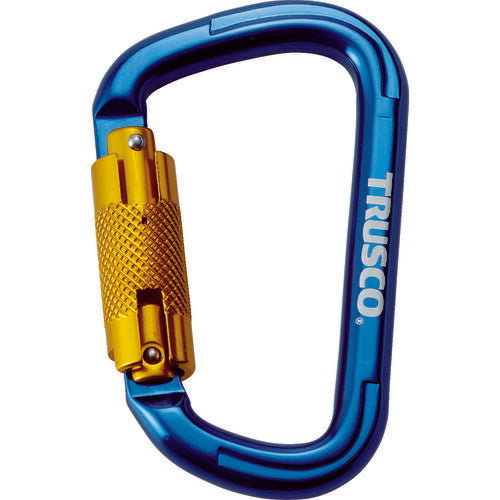 TRUSCO スライドロック付カラビナ 線径10.5mmx110mm ブルー TKNSL1111BL トラスコ