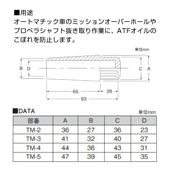 KOTO TM-2 NO2 オイルストッパー φ28~φ33用 江東産業 工具