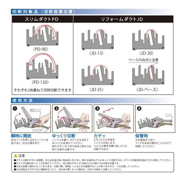 ＴＯＰ ＰＤ・ＪＤ用ダクトカッター [DC120PJ]-