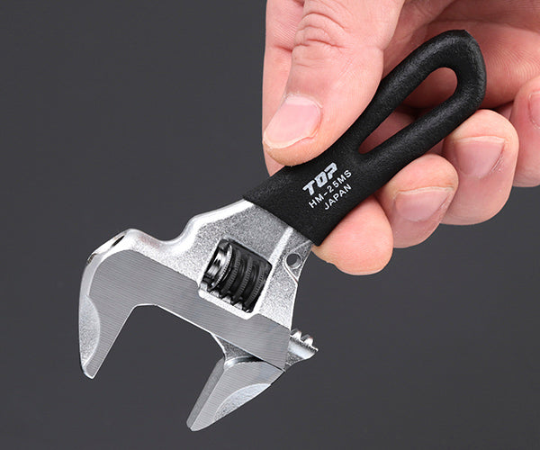 トップ (TOP) ガタ無しモンキレンチ ワークワイド 口開き0~43? ガタ無しウォーム搭載 モンキーレンチ HM-43M TOP 元祖ガタ無しウォーム搭載！水廻りの作業や屋内作業、建築金具の