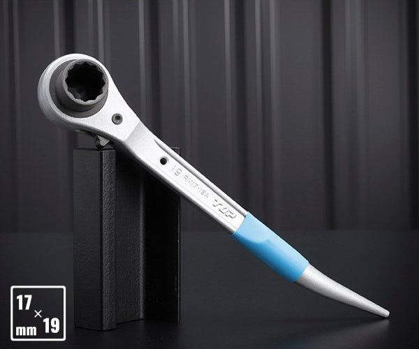 TOP アルミショートラチェットレンチ 17Ｘ19mm RM-17X19A トップ工業