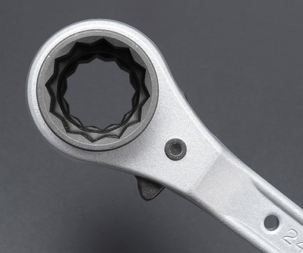 TOP アルミショートラチェットレンチ 19Ｘ24mm RM-19X24A トップ工業