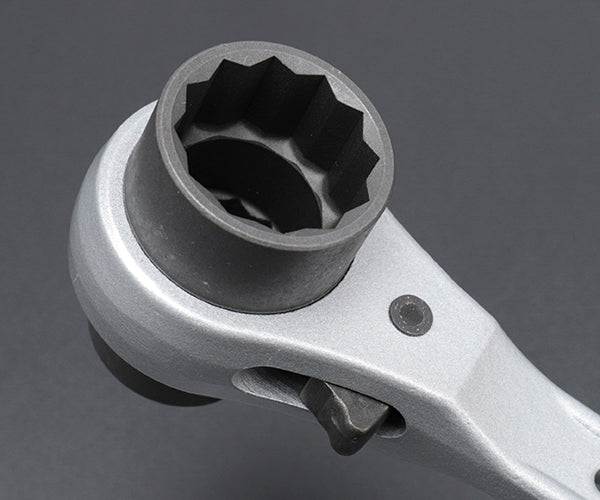 TOP アルミショートラチェットレンチ 19Ｘ24mm RM-19X24A トップ工業