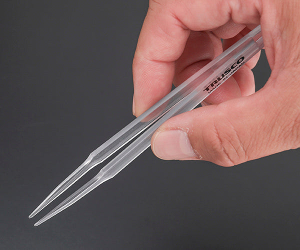 TRUSCO TPP-25-SET-TM 透明プラスチック製ピンセット 5本組セット トラスコ