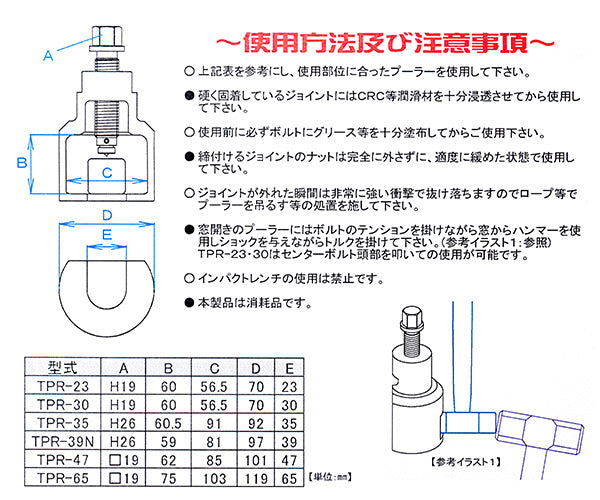KOTO 江東産業 ジョイントプーラー 30mm TPR-30