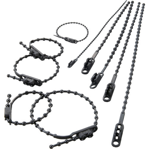 TRUSCO ダブルヘッドノットタイ 幅3.5mmX167mm最大結束φ41黒 TRKTV170EBK トラスコ