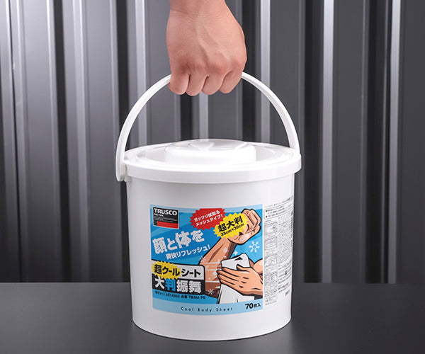 TRUSCO クールボディーシート大判振舞 クール度MAX 300x350mm 70枚入 TBSU-70 暑さ対策 災害備蓄 トラスコ
