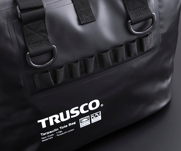 TRUSCO 防水ターポリントートバッグ ブラック Lサイズ TTBL-BK トラスコ