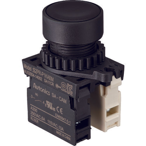 TRUSCO 押シボタンスイッチ Φ25 1a-1b 黒 25P1A1BMBK トラスコ