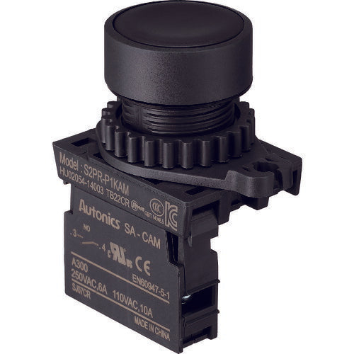 TRUSCO 押シボタンスイッチ Φ25 1a 黒 25P1AMBK トラスコ