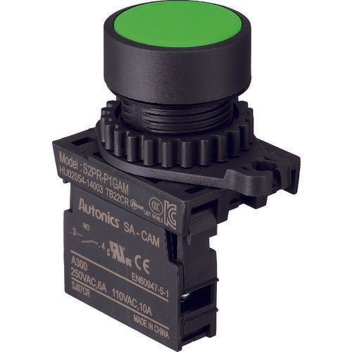 TRUSCO 押シボタンスイッチ Φ25 1a 緑 25P1AMGN トラスコ
