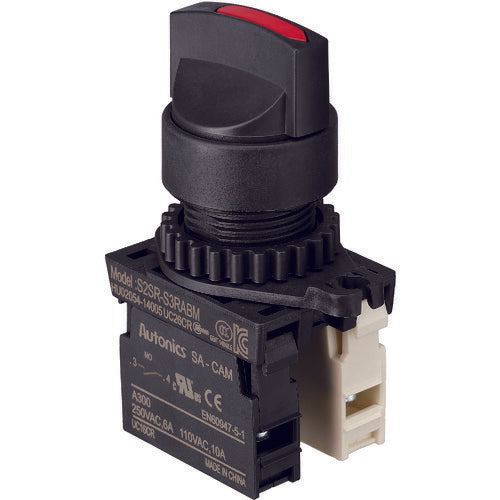 TRUSCO セレクタスイッチ Φ25 90°2ノッチ 1a-1b 赤 25S9021A1BR トラスコ