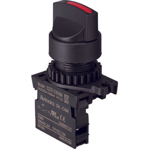 TRUSCO セレクタスイッチ Φ25 90°2ノッチ 1a 赤 25S9021AR トラスコ