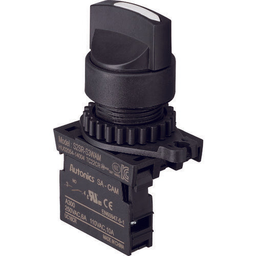 TRUSCO セレクタスイッチ Φ25 90°2ノッチ 1a 白 25S9021AW トラスコ