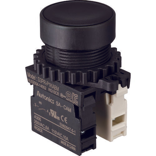 TRUSCO 押シボタンスイッチΦ30 1a-1b 黒 30P1A1BMBK トラスコ