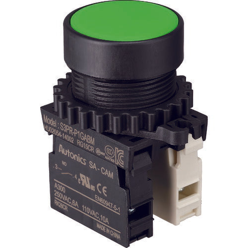 TRUSCO 押シボタンスイッチ Φ30 1a-1b 緑 30P1A1BMGN トラスコ