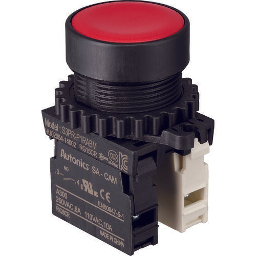 TRUSCO 押シボタンスイッチ Φ30 1a-1b 赤 30P1A1BMR トラスコ