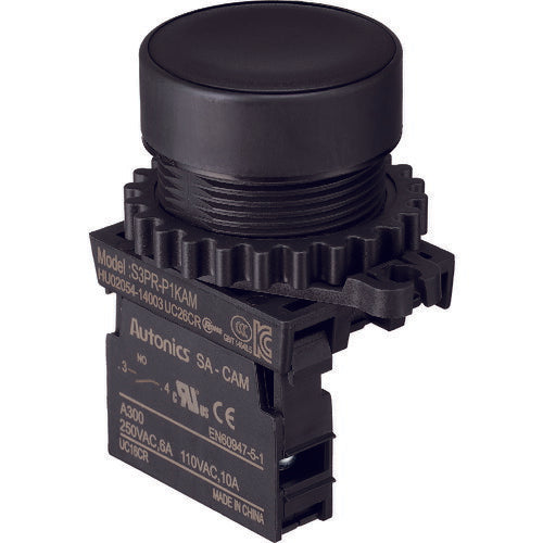 TRUSCO 押シボタンスイッチ Φ30 1a 黒 30P1AMBK トラスコ
