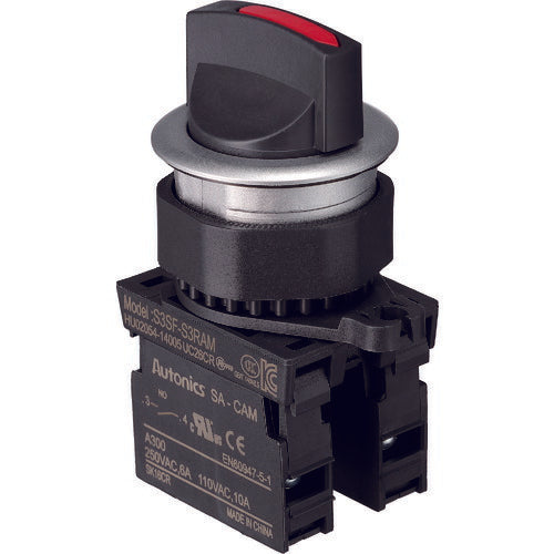 TRUSCO セレクタスイッチ Φ30 90°2ノッチ 1a 赤 30S9021AR トラスコ