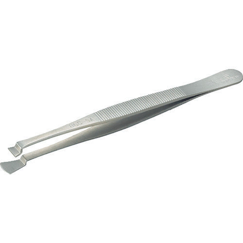 TRUSCO 耐酸耐磁ルビスピンセット 120mm 先端幅8mm ウエハー用 85CSA トラスコ