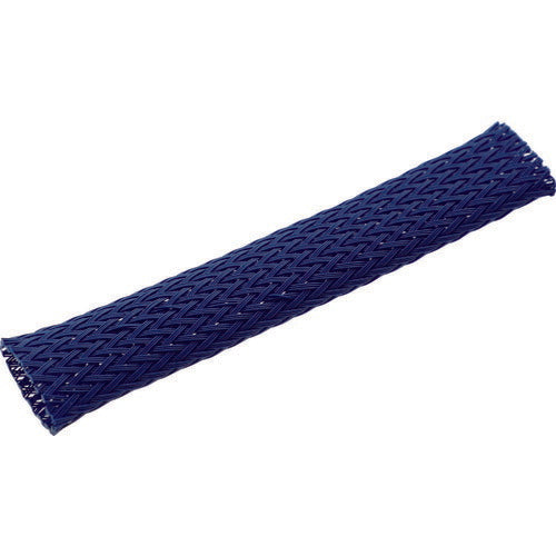 TRUSCO カラー編組チューブ 自然折径28mm 長サ10m 1巻 青 BTC25B トラスコ