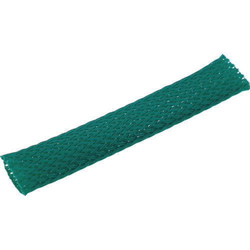 TRUSCO カラー編組チューブ 自然折径28mm 長サ10m 1巻 緑 BTC25GN トラスコ