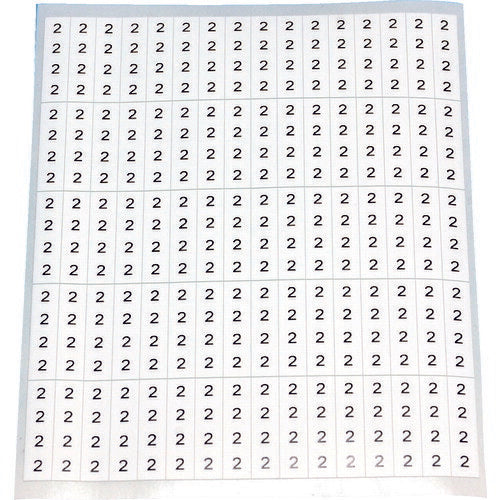 TRUSCO ケーブル用ラベル 「2」 10枚入(1シート80個) CAL2 トラスコ