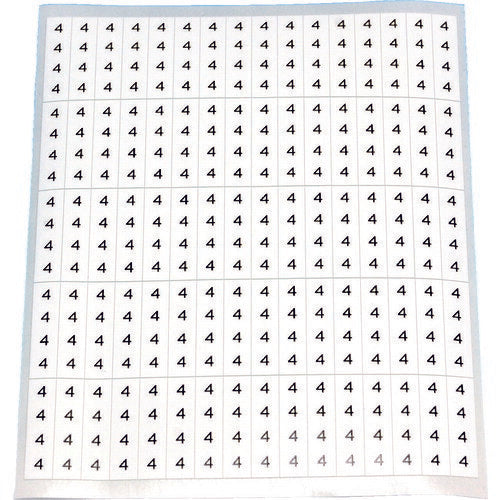 TRUSCO ケーブル用ラベル 「4」 10枚入(1シート80個) CAL4 トラスコ