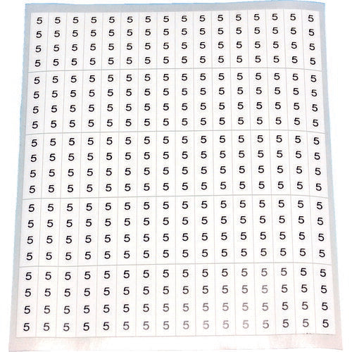TRUSCO ケーブル用ラベル 「5」 10枚入(1シート80個) CAL5 トラスコ