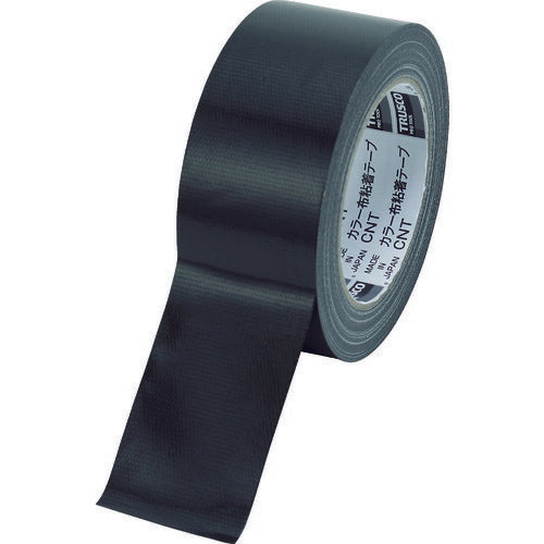 TRUSCO カラー布粘着テープ 幅50mm長サ25m ブラック CNT5025BK トラスコ