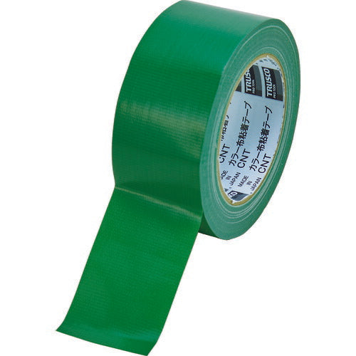 TRUSCO カラー布粘着テープ 幅50mm長サ25m グリーン CNT5025GN トラスコ