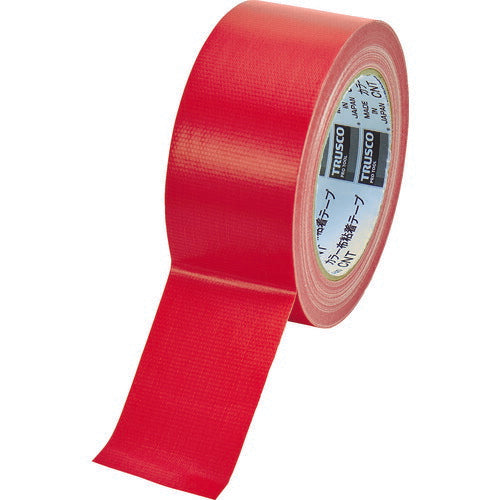 TRUSCO カラー布粘着テープ 幅50mm長サ25m レッド CNT5025R トラスコ