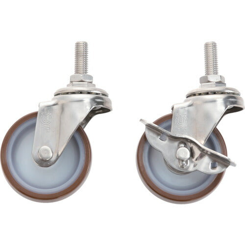 TRUSCO クリーンラビット Φ75ナイロンウレタン車輪セット SUS金具 CRBSU75SET トラスコ