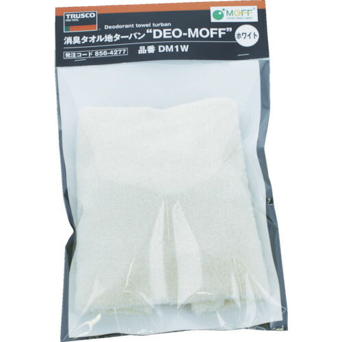 TRUSCO 消臭タオル地ターバン DEO-MOFF ホワイト DM1W トラスコ